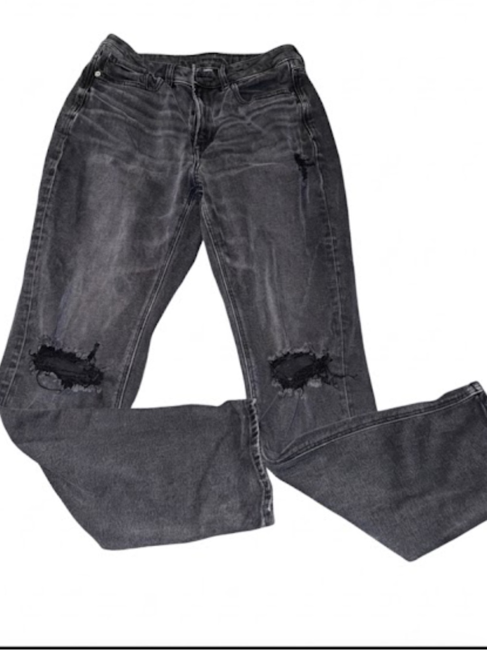 American Eagle Outfitters Black Distressed Skinny Jeans 6 Long